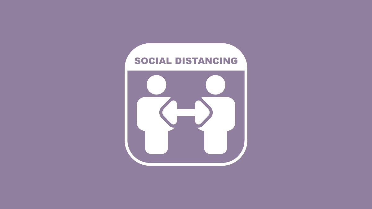 Social distancing icon