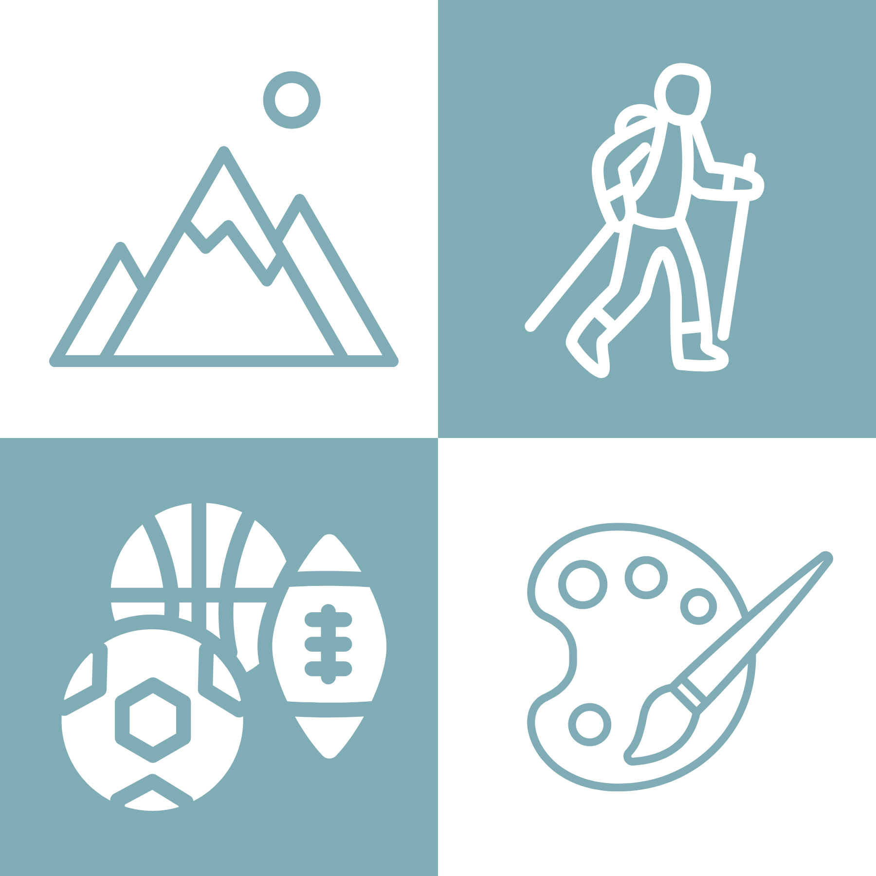 Positive activities icons