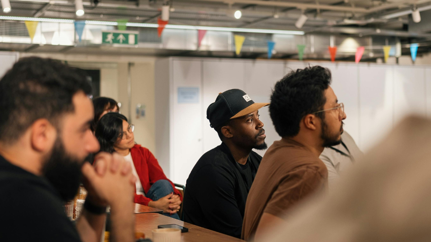 Focused Group Meeting in Modern Office Setting